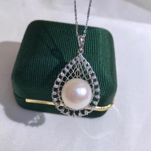 DIY Jewelry 925 Sterling Silver Pendant Base Settings Mountings Findings Parts for Pearl Crystal Jade Agate 5pcs/lot