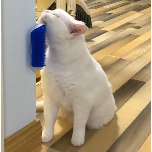 Pet Cat toys Grooming Brush Wall Corner Grooming Hair Comb Cat Groomer Brush Cats Massage Comb For Wall Corner