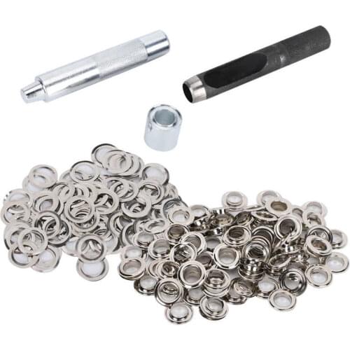 Studs and spikes for Garment Rivets 100 Set Grommet Tool Kit Eyelets Brass Hollow Craft Clothing Accessories with