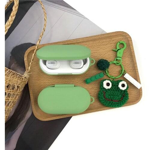 Cute Frog Keyring Silicone Case for QCY T5 Wireless Bluetooth Headset Portable Protective Cover for QCY T5