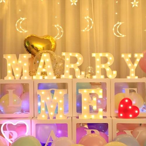 Led Letters Big Letters For Party Supplies Christmas Wedding Birthday Decoration Light Up Letters Letters For Wall Decor