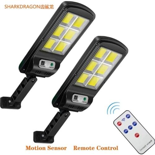 128Cob Outdoor solar lights PIR Motion Sensor Smart Remote Control Lamp Ipx5 Waterproof Outdoor Lighting Garden Lamp