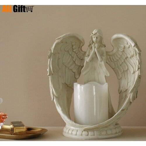 Vintage Candlestick Angel Candle Holders Retro Home Decor Ornament Room Wedding Decoration