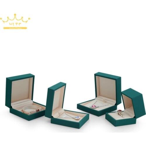 Green Touch Pearl Necklace Box Single Pendant Bracelet Jewelry Box Ring Box Jewelry Display