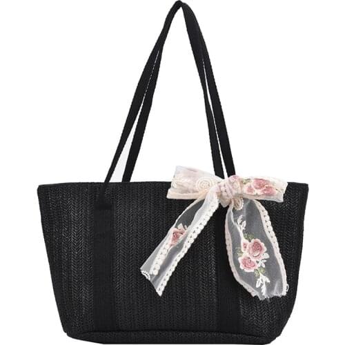 Bags women 2021 new resort woven large capacity tote bag stylish lady hand bill of lading shoulder casual straw woven bag