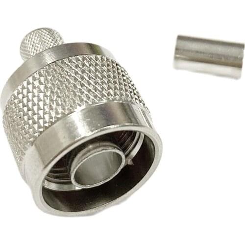 1pc N Male Plug RF Coax Connector Crimp LMR300 Straight Nickelplated NEW wholesale