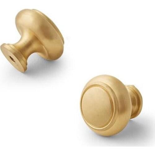 1Pc Nordic Light Luxury Brass Single Hole Handle Wardrobe Door Furniture Cabinet Door Drawer Solid Handles Hardware Pulls Diy