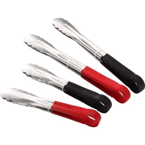 304 Stainless Steel Food Clip Extension Baking Bread Steak Clip Barbecue Clip Thickened Anti-scalding Mini Barbeque Tongs