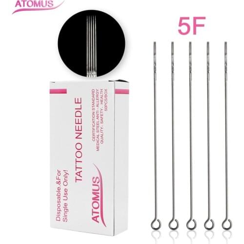 50/100pcs 5F/7F/9F/11F/13F/15F Tattoo Disposable Needles Tattoo Supply Pre-Sterilized Needle Body Art Grade Needle Supply