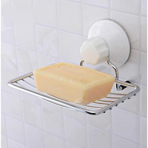 Kitchen Bathroom Accessories Suction Cup Sink Shelf Soap Holder Rack Sucker Storage