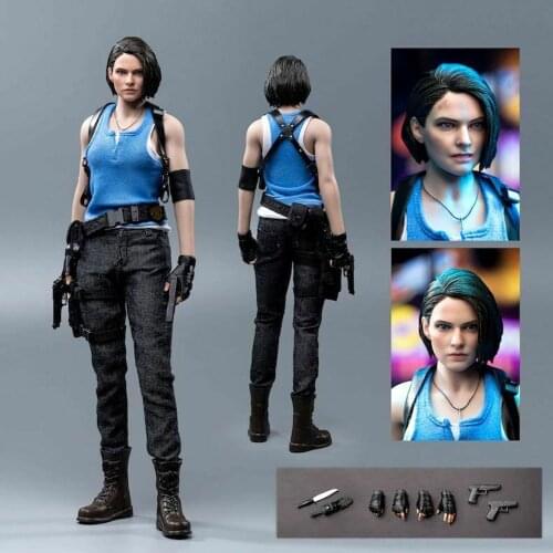 In Stock MTTOYS MT004 1/6 Jill Valentine Policewoman Clothes Set Model With Head Accessory For 12 Inch Female Figure Body