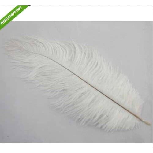 Free shipping100pcs,lot 40-45cm Good Quality beautiful Fluffy ostrich feather white feathers for wedding decoration
