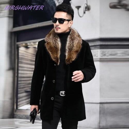 BIRGHWATER Mens Wool Coats