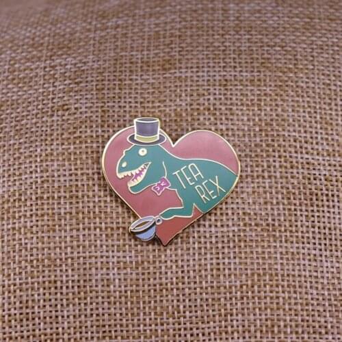 Dinosaur Enamel Pin Brooch
