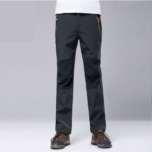 Mens Fleece Hiking Pants Thick Warm Winter Pants Outdoor Skiing Cycling Fishing Camping Pants Pantalon Cargo Hombre S-4XL