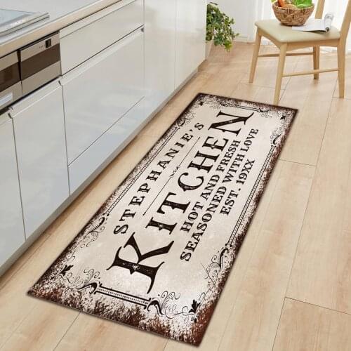Flannel Kitchen Floor Mat Carpet Non-slip Entrance Door Mat Soft Rugs Carpet In The Living Room Short Plush Mats for Bathroom