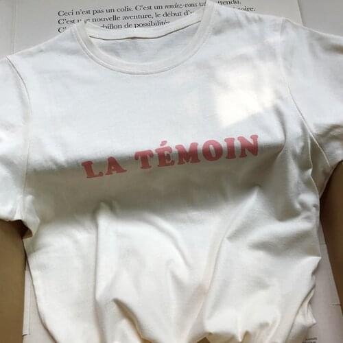 Rowling White Cozy Letter Graphic T-Shirts Woman Summer O Neck Short Sleeve Cotton Tee Shirts Femme Casual Logo Tops 2021