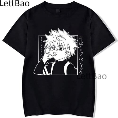 Kawaii Hunter X Hunter T-shirts Anime Japanese Style Harajuku Design Casual Funny Mens Women Short Sleeve O Neck Tshirts Top Tee