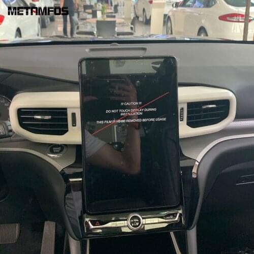 For Ford Explorer 2020 2021 Center Control Air Condition Vent Outlet Cover Trim Carbon Fiber Interior Accessories Car Styling