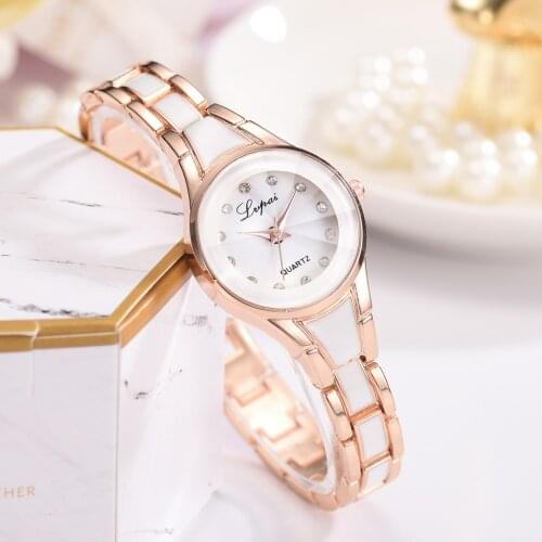 Lvpai Brand Watch Women New Fashion Ladies Luxury Rose Gold Quartz Wristwatches Women Famous Brand Crystal Dress Watches