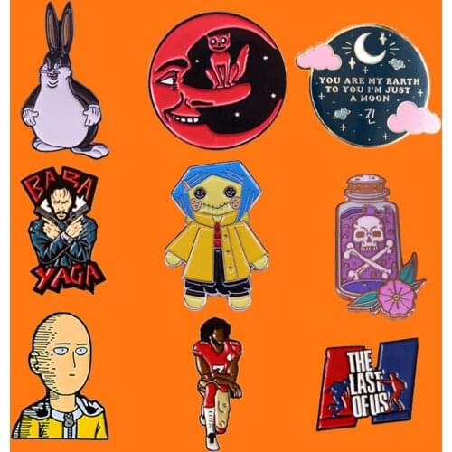 Cute Anime Enamel Pins Collect Creative Metal Cartoon Brooch Backpack Hat Collar Lapel Badges Men Women Fashion Jewelry Gifts
