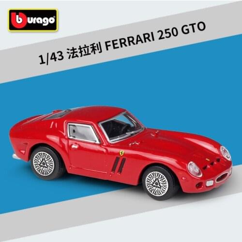 Bburago 1: 43 Ferrari 250 GTO Rad alloy car model Collection Gift Decoration toy
