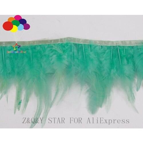 Natural White Feather 4-6 Inch Dyed Bleached Mint Green DIY Craft Accessories Clothing Accessories Feather