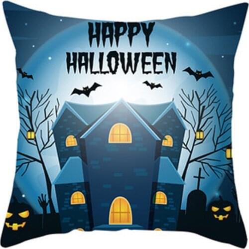 Cartoon Pumpkin Bat Cushion Cover for Home Decor Sofa Throw Pillowcase Haloween Ornament Halloween Party Supplies Accessories