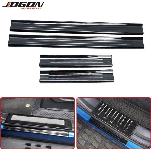 Stainless Steel Interior and Exterior Door Sill Scuff Plate Cover Trim For Ford F150 F-150 2017 2018 2019 2020