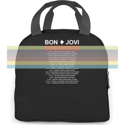 NEW BONJOVI EUROPEAN TOUR Cheap Sale women men Portable insulated lunch bag adult