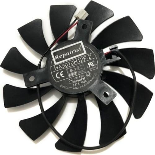 HA9010H12F-Z 85MM 0.57A 2Pin GTX1050 GPU Cooler Fan For MSI Geforce GTX 1050 2G GTX 1050Ti 4G OC Graphic Card Cooling