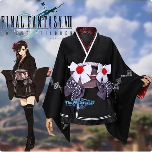 Final Fantasy VII Remake Tifa Women Dress Cosplay Costume Halloween Gorgeous
