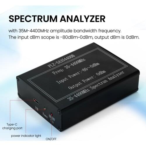 PLZ-SA354400B Simple Spectrum Analyzer 35-4400mhz Amplitude Bandwidth Frequency Signal Generator with Tracking Generator Step