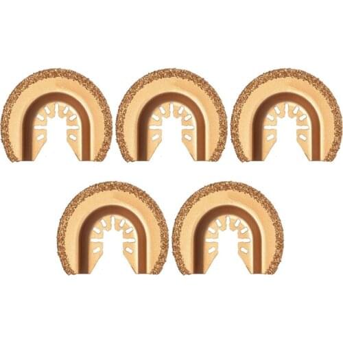 5Pcs Semicircular Oscillating Multifunctional Saw Blades for Chicago Makita Porter Cable Ridgid Ryobi