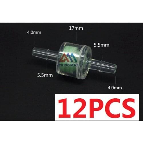 12 pieces 4mm Clear Filter Straight Connector for Fish/Pond/Car water/Air/Syphon Material GPPS