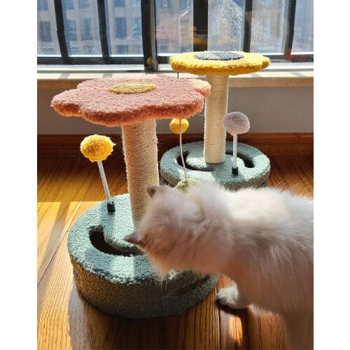 Cat Climbing Frame Small Cat Litter Board Cat Tree Integrated Cat Frame Cat Scratching Post Kitty Toy Pet Supplies