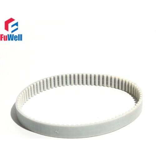 HTD5M Timing Belt Polyurethane Transmission Belt 1540/1550/1560/1580/1590mm 15/20/25/30mm Width Closed Loop White PU Pulley Belt