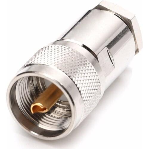 RF Coaxial Adapter UHF Male Plug PL259 Clamp RG8 RG165 RG213 LMR400 Connector 1AA300350