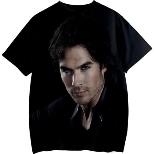 TV Series The Vampire Diaries Damon Salvatore Elena Gilbert Stefan Salvatore ChildrenT-shirt Boy/Girl Kids Short Sleeve T Shirt