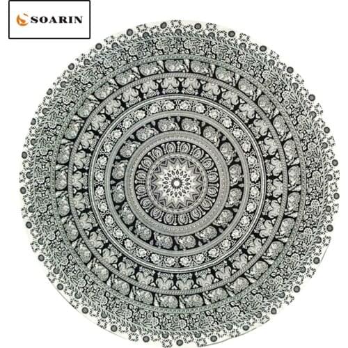 SOARIN Round Beach Towel Mandala Beach Towel Polyester Print Toalha De Praia Redonda Travel Towel Esteira De Praia Telo Mare