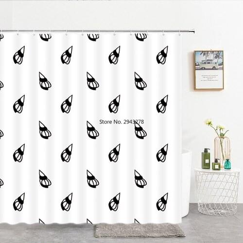 Modern Fashion Woman Bathroom Curtains With Hooks Waterproof Polyester Cloth Simplicity Home Decoration Bath Room Shower Decor