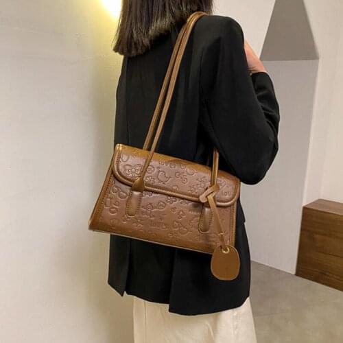 Shoulder Bag Underarm Purse Handbag Women Bag Tote Bags All-match Fashion Designer 2021 New Trend PU Leather Simple Cute Print