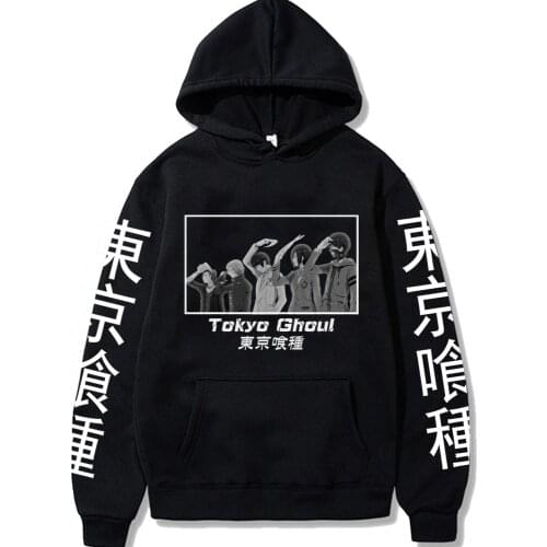 Japanese Tokyo Ghoul Anime Hoodie Hot Harajuku Touka Kirishima Kaneki Ken Kirishima Ayato Print Hoodies Sweater Friend Unisex