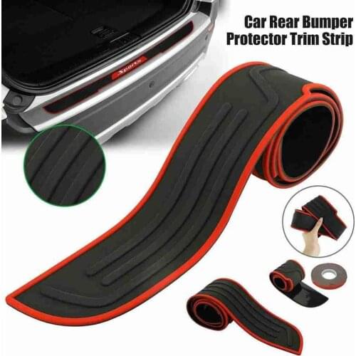Universal Car Rear Bumper Protection Trim Auto Rear Sill Protector Rubber Anti-Scratch Pedal Film Protective Pad Protection Trim