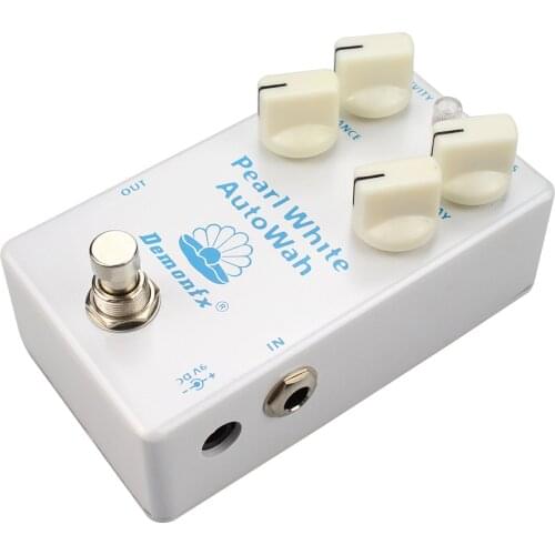 High Quality NEW Demonfx Pearl White Auto Wah Clone MAD Snow White AutoWah Effect Pedal AutoWah With True Bypass