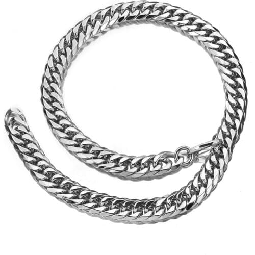 Top Design Xxxtentacion Adjustable Choker Collar Tail Rock Rapper Cuban Link Chain Stainless Steel Necklace Mens Jewelry 18-40"