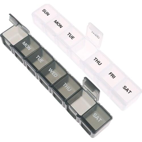 1 Pieces Weekly Pill Organizer Daily Cases XL Box Storage Vitamins 7 Day Portable Travel