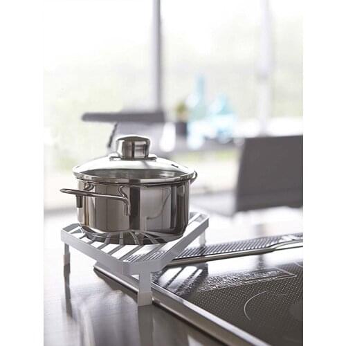 1PCS Kitchen triangle pot rack shelf floor corner dish pot lid storage rack stove shelf