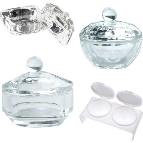 1 pcs New For Liquid Powder Tool Crystal Dappen Dish Nail Art Acrylic