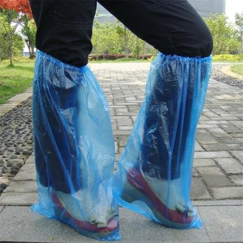 10Pcs/pack Longer Disposable Plastic Outdoor Rainy Day Carpet Cleaning Waterproof Lengthened And Thickened Shoe Covers